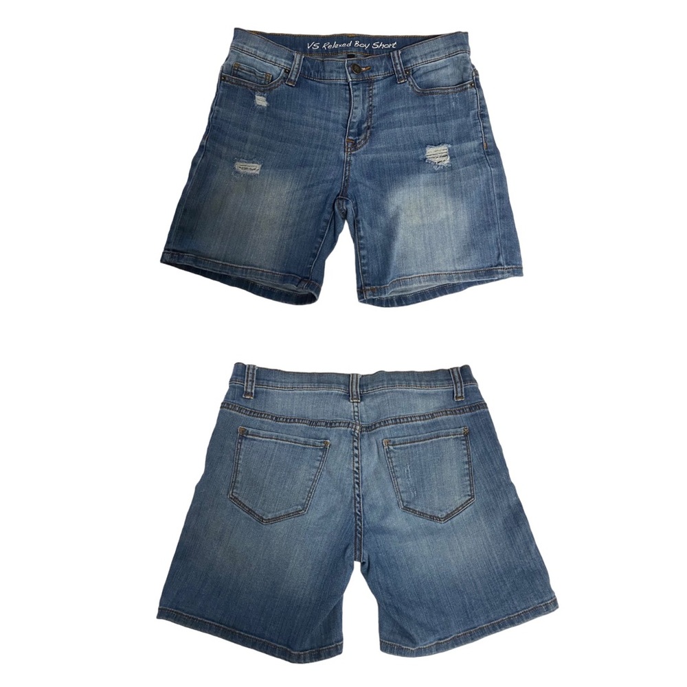 VS Relaxed Distressed Boy Short Victoria’s  Secret Blue